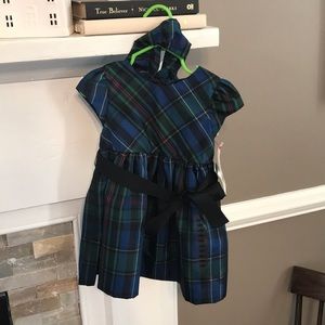 NWT Ralph Lauren Royal/Green Plaid Dress